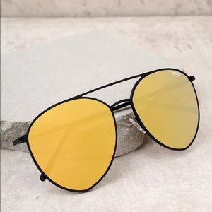 Quay Australia Indio Gold Aviator Sunglasses